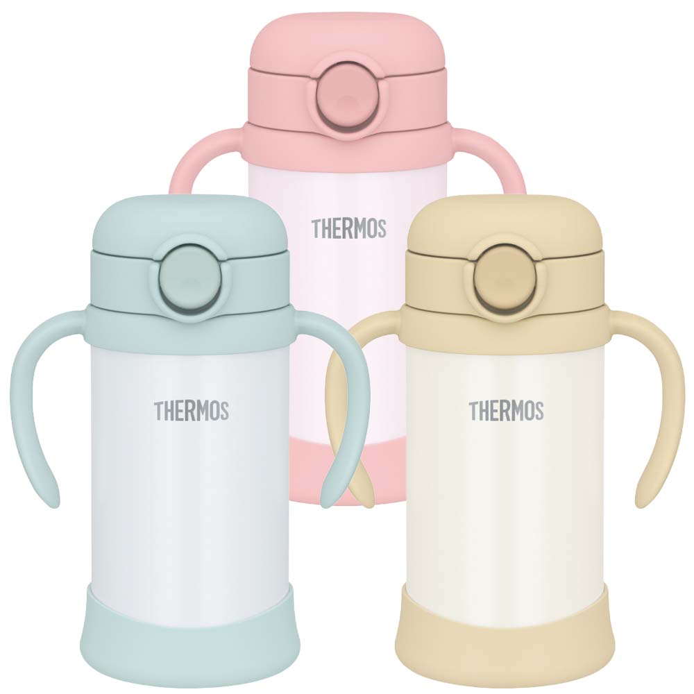 サーモス THERMOS まほうびんのベビーストローマグ 350ml 水筒 保冷専用 お手入れ簡単 交換用ストロー付_1