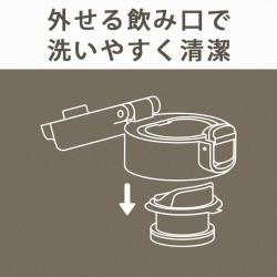 フォルテック 食洗器対応 シームレス 水筒 マグボトル 350ml ワンタッチ栓 真空断熱ボトル 保温 保冷_4