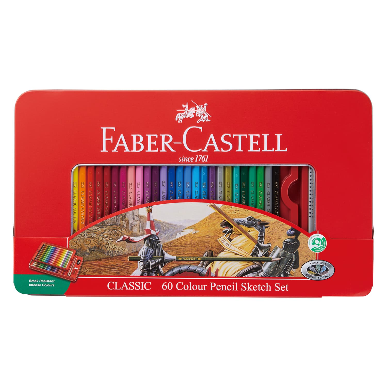 FABER-CASTELL ファーバーカステル 油性色鉛筆 平缶 36色セット - 画材