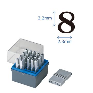 公式通販】 柄付ゴム印 連結式 数字 明朝体 | オーダーも対応できる
